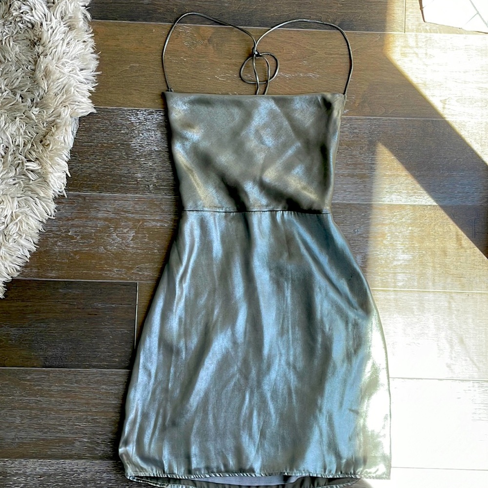 Worn once! Urban Outfitters silver dress!